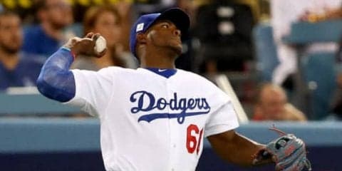 【MLB】速度150キロ＆距離95メートル!!　プイグ“伝説送球”公開で「史上最高」の声