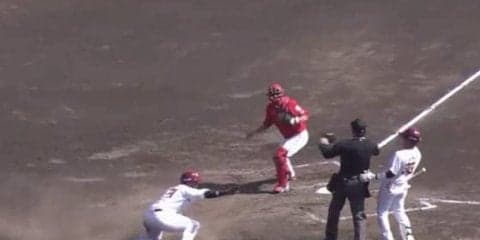 やっぱり速い！　楽天オコエがホームスチール、圧倒的スピードで本塁陥れる