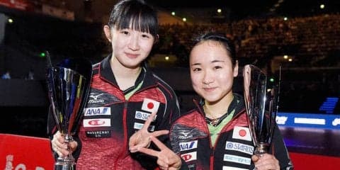みまひなペア完勝V！早田、女子複で2連覇達成の快挙＜ドイツオープン＞