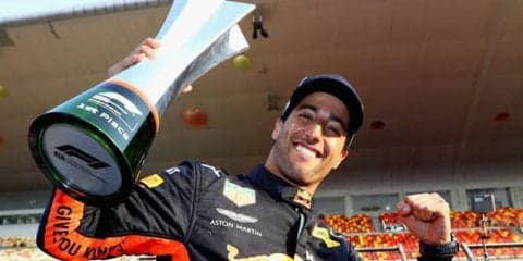 【F1 中国GP】レッドブルのリカルドが大逆転で今季初優勝