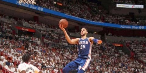 ベン・シモンズがトリプル・ダブル、シクサーズがヒートを破り1回戦突破に王手！