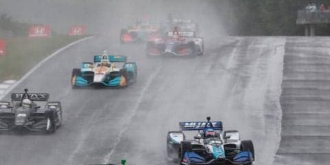 【INDYCAR 第4戦】雨でコンディション不良、レース途中で翌日に順延…佐藤琢磨は目下8番手