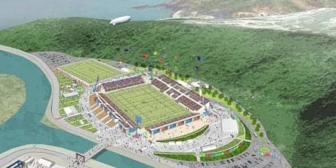  ラグビーW杯会場となる釜石の新設スタジアム、今夏8月19日オープン！ 