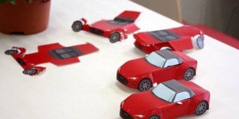 マツダ ロードスター と デミオ のペーパークラフトを配布…レスポンス ファン感謝デーで予定