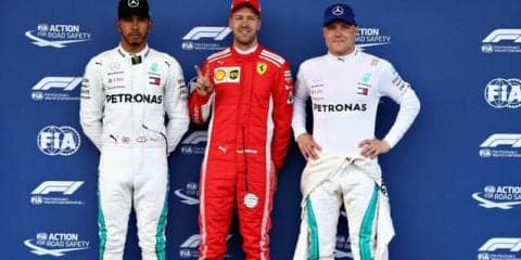 【F1 アゼルバイジャンGP】セバスチャン・ベッテルが3戦連続ポールポジション