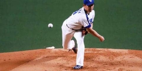 中日松坂、笑顔の4241日ぶり白星！　6回8四死球も1失点、右肩故障乗り越え