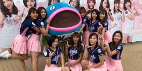 ロッテ「謎の魚」が台湾上陸、12日に始球式「ラミガールズの歓迎に赤面…」