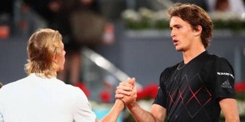 ズベレフ、わずか57分でシャポバロフを破って決勝進出[男子テニスATPワールドツアー マスターズ1000 マドリード]