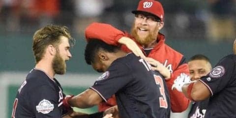 【MLB】ほぼノーステップで…ナショナルズ中堅手が圧巻の159キロ”キャノン”補殺