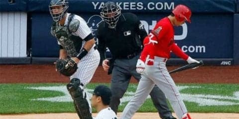 【MLB】田中将大VS大谷翔平、注目のメジャー初対決　第2打席は四球