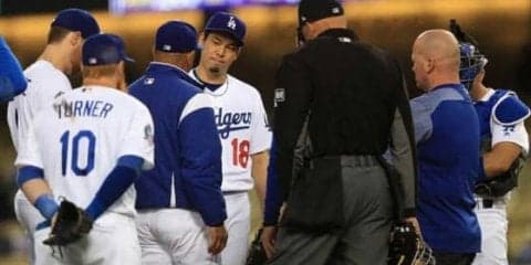 【MLB】2回途中降板の前田健太は右臀部張り　3安打2失点、メジャー最短降板で4敗目