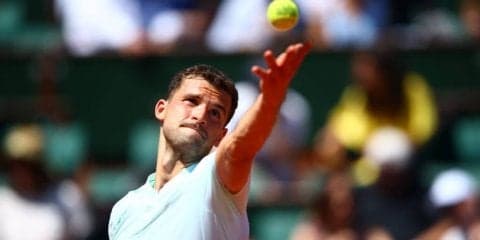 【速報】ディミトロフ、世界57位相手に第1セットを落とす[全仏オープン]