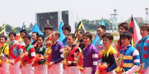 日本ダービー出場ジョッキー紹介が行われる