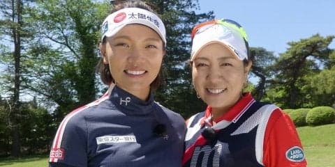ともに日本女子オープンタイトルホルダーの実力者　テレサ・ルーと宮里美香がマッチプレーで真剣勝負