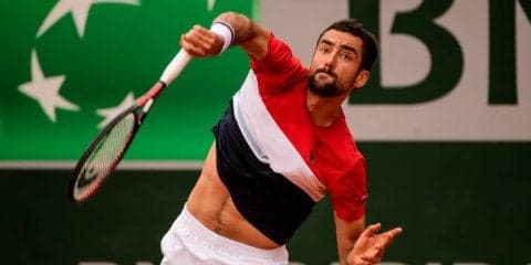 【速報】チリッチ、順延後のタイブレークで競り負け、第1セットを落とす[全仏オープン]