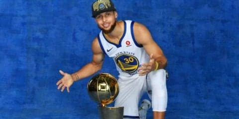 NBA連覇を決めたウォリアーズのステフィン・カリー「チームの優勝に貢献できた」