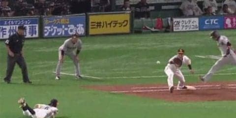 “空飛ぶタカタ”！　ホークス高田がダイビングトスの驚きの美技