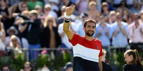 初戦突破したチリッチ「芝シーズンは短いが、同時に有利」[男子テニスATPワールドツアー500 ロンドン]