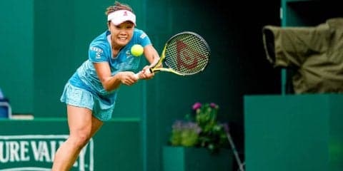 奈良くるみは、主導権を握れず押し切られ1回戦敗退[イーストボーン国際]