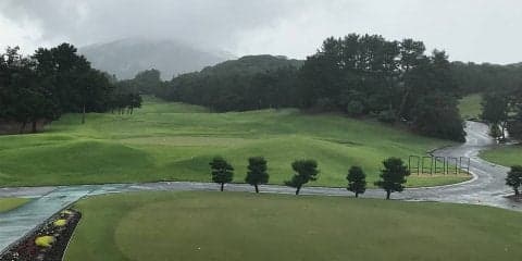 第103回日本アマチュアゴルフ選手権競技　初日は台風の接近により中止