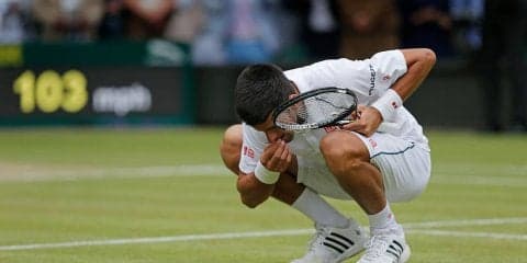 ジョコ「もう1度芝を食べたい」。1回戦快勝後に語った優勝への想い[ウィンブルドン]