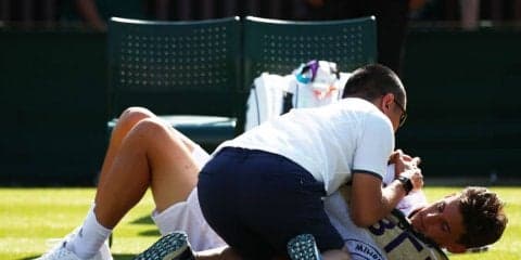 全仏準優勝のティーム途中棄権、初戦で姿を消す[ウィンブルドン]