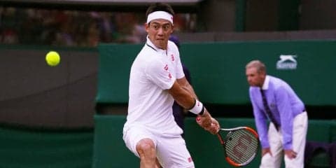 【速報】錦織が第2セットをタイブレークの末に奪い返す[ウィンブルドン]