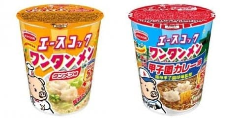 エースコックのワンタンメンに「甲子園カレー味」が登場