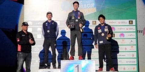 楢﨑智亜が3位!IFSCクライミングワールドカップ リード 第1戦「 スイス・ヴィラール大会」