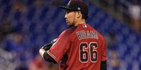 【MLB】平野佳寿3試合ぶり失点　1/3回を4安打4失点　強力ロッキーズ打線に捕まる