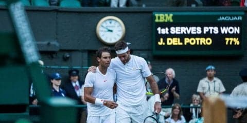 4時間超え激闘制したナダル「感情の高まる試合だった」、デル ポトロと健闘を称えあう。[ウィンブルドン]