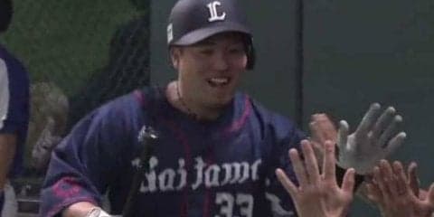 西武山川、キング独走24号2ラン　千賀から後半戦1打席目いきなりアーチ