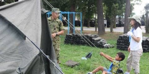 自衛隊施設内でキャンプ！「親と子のアウトドアキャンプ」8月開催