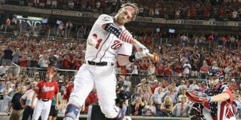 【MLB】圧巻45発！　ハーパーの本塁打競争優勝に米ファン「今まで見た中で最高」