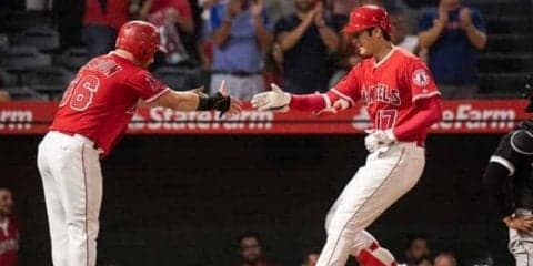 【MLB】大谷翔平、9号2ラン！　トラウト、プホルス揃い踏みで初のトリオ弾に