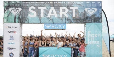 ROXY主催 大人気の女性限定のビーチフィットネスイベント『#ROXYFITNESS RUN SUP YOGA 2018』福岡のチケット発売スタート