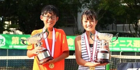 中里亜優菜、若松泰地が優勝【第36回 第一生命全国小学生テニス選手権大会】