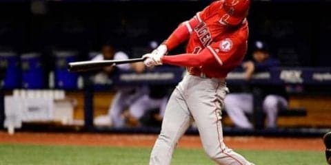 【MLB】大谷翔平、5打席目に中前安打　左腕アルバラドから痛烈な弾丸打球放つ