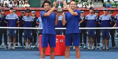 ダブルス初優勝を飾った内山とマクラクラン、今後について「まだ話はしていない」[楽天ジャパンオープン]