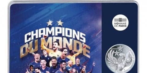 フランスサッカー連盟公認「フランス代表チーム優勝記念コイン」発売