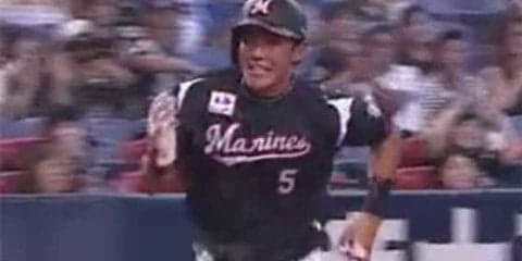 ロッテドラ1安田がプロ初出塁＆初得点　福浦の適時打で二塁から生還