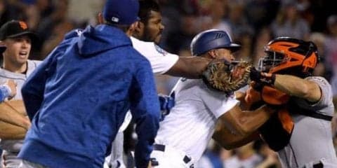 【MLB】ドジャース-ジャイアンツ戦で大乱闘　“顔面パンチ”のプイグら2人が退場