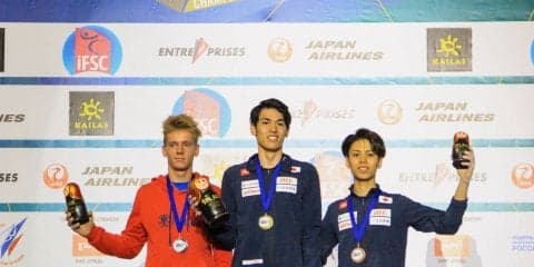 楢﨑明智がジュニアリード優勝! IFSC世界ユース選手権モスクワ大会