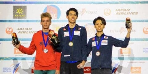 楢崎明智が2冠達成！西田秀聖も金、伊藤ふたばは銀／世界ユース選手権2018【リード／ジュニア＆ユースA】
