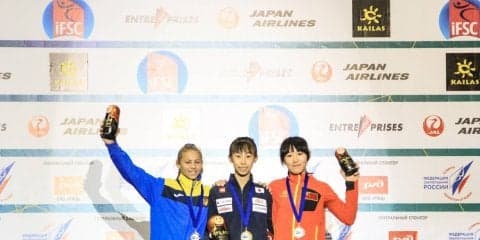 谷井菜月が優勝、前田健太郎が３位「 IFSC世界ユース選手権モスクワ大会」
