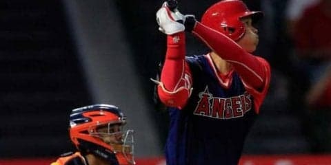 【MLB】大谷翔平がバーランダーから14号2ラン　初球をバックスクリーンへ127M弾