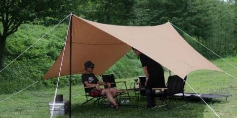 火の粉が当たっても穴があきにくいポリコットン製「ヘーキサタープ」発売