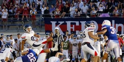 慶應大K廣田、終了プレーで 決勝46ヤードFG成功