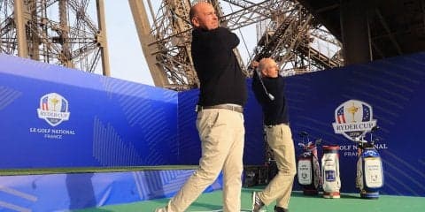 エッフェル塔からナイスショット？パリが舞台のライダーカップで驚きのパフォーマンス