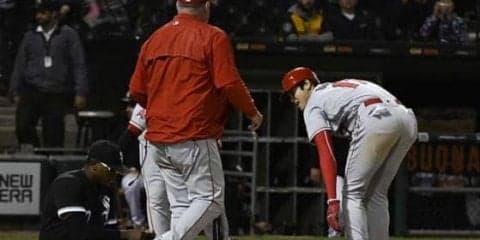 【MLB】大谷翔平、右太もも打撲をアイシングで治療　軽傷を強調「全然大丈夫です」